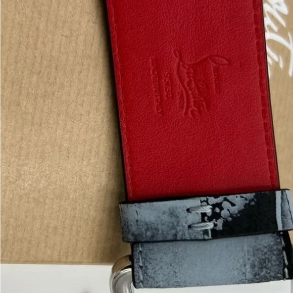 Men’s Christian Louboutin Loubi spike belt size 95 cm/38 inch maiden in Italy - Picture 4 of 7